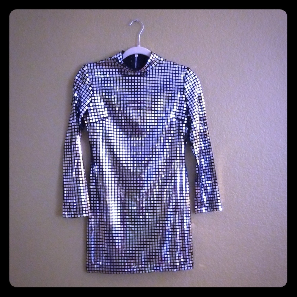 Metallic Midi Cocktail Dress